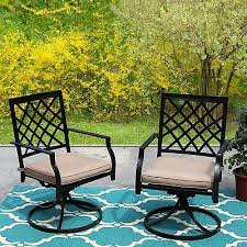 swivel patio chair metal outdoor chairs