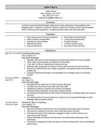 istant retail manager resume exles