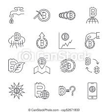 Find the perfect finance symbols stock photos and editorial news pictures from getty images. Cryptocurrency Line Icons Set Vector Collection Of Thin Outline Bitcoin Finance Symbols Editable Stroke Canstock