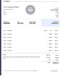 carpet cleaning estimate template word