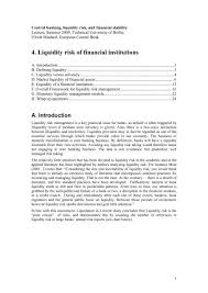 Liquidity risk appetite and risk tolerance. Central Banking Liquidity Risk And Financial Stability