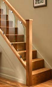 Wood Tuffen Glass Stairs Railing Ssr