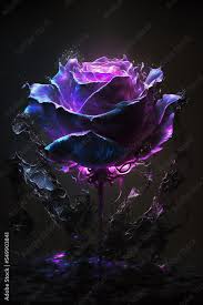 purple rose abstract fl design for
