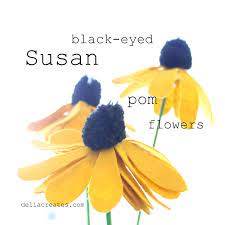 black e susan pom flower tutorial