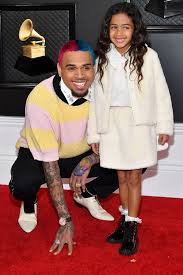 Chris brown has been known to experiment with his hair color. Chris Brown Takes Cute Daughter Royalty As His Date To Grammy Awards Irish Mirror Online