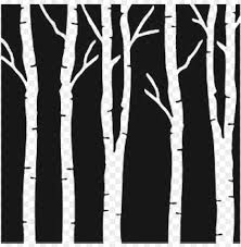 Birch Trees Stencil Png Image With
