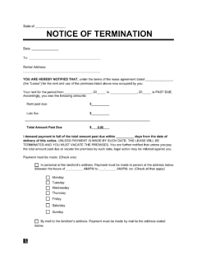 free eviction notice templates pdf word