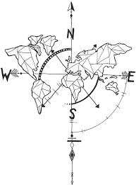 decalmile geometric world map wall