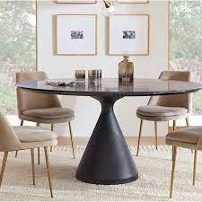 Silhouette Pedestal Marble Round Dining