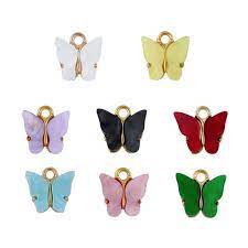 Litthing butterfly charm set is a wonderful gift for your family. 20pcs Colorful Acrylic Butterfly Charms Pendant For Diy Necklace Bracelet Earrings Jewelry Making Crafting 8 Colors Charms Aliexpress