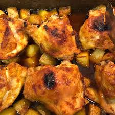 garlic roasted en and potatoes recipe