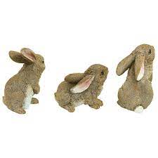 Design Toscano The Bunny Den Garden Rabbit Statues Set Of 3