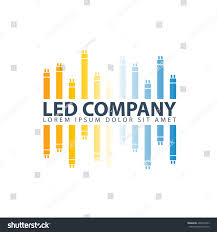 Led Bulb Logo Led Company Logo Stock Vector Royalty Free
