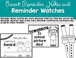 Parent Reminder Notes And Watches For Awards Day And More Tpt