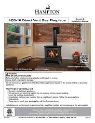 h35 10 direct vent gas fireplace manualzz