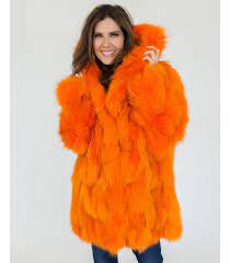 Orange Fox Fur Coat At Fursource Com