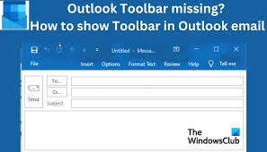 outlook toolbar missing how to show