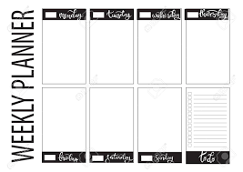 Weekly Planner Blank To Do Template Bullet Journal Royalty Free
