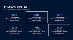 company timeline business template for