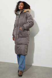 Longline Padded Coats For Women