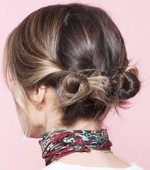 Fasten the hair on the back with bobby pins. 10 Cool And Easy Buns That Work For Short Hair Hair Styles Short Hair Styles Short Hair Bun