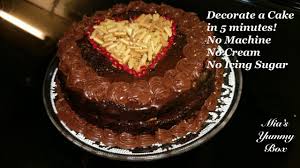 5 minutes chocolate cake decoration