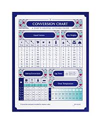 Jot Mark Chefs Conversion Chart Magnet Handy Reference Of Measurement Volume Weight And Temperature For Baking And Cooking
