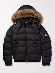 Moncler Maya Faux Fur Trimmed Quilted