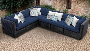 6 Piece Rustic Outdoor Sectional Sofa