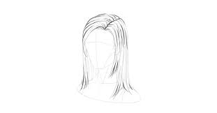 End the sides of the hair about halfway down the face. How To Draw Hair Step By Step