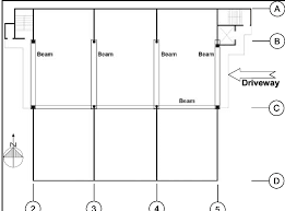 2 nd floor plan and gridlines for