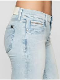 Calvin Klein Jeans Womens Straight Leg Light Blue Jeans Coast Blue Asc Vicenza