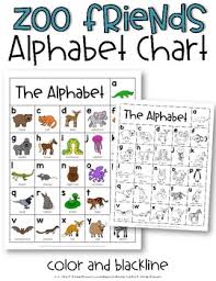 Alphabet Chart Zoo Friends By Miss Ms Reading Resources Tpt