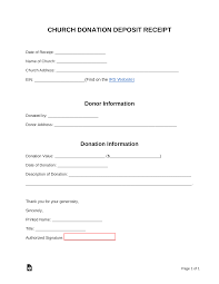 free church donation receipt pdf