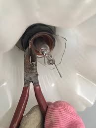 broken light bulb from its socket