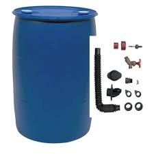 plastic drum diy rain barrel bundle