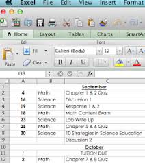 How To Create A Semester Assignment Spreadsheet College