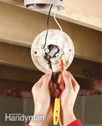 The pull chain is only to index the center contact to the next position. How To Replace A Pull Chain Light Fixture Diy Family Handyman