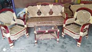 fancy bamboo cane sofa set pattern