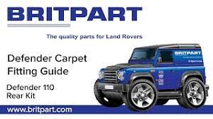 britpart defender 110 rear carpet kit