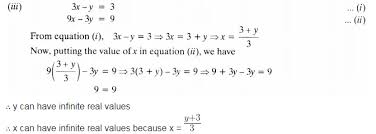 Following Pairs Of Linear Equations