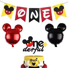 mickey mouse 1st birthday banner high