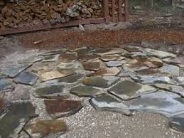 how to lay a flagstones patio part 1of2