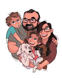 Images & pictures of anime wallpaper download 11557 photos. Family Portraits By Megan Crow Artcorgi Commission Art Portraits Cartoons Anime Art Paintings And More