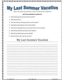 My Last Summer Holiday Letter Myvacationplan Org