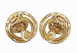 vine chaumet earrings 18k gold clip