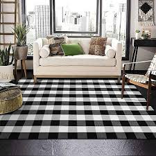 checd area rugs 5 x7 cotton carpet