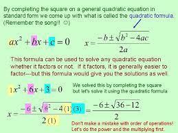 solving equations a quadratic equation