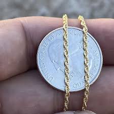 real solid 10k gold rope chain italy