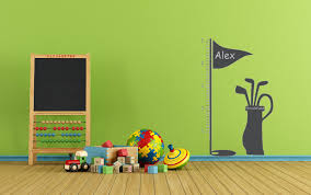 Custom Golf Decals Childrens Room Flag Pole With Growth